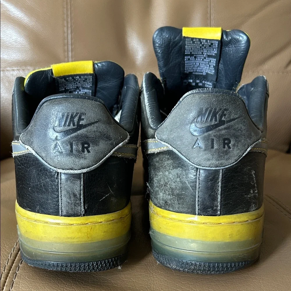 Nike Men's Air Force size 13 Black and Yellow - Picture 9 of 14